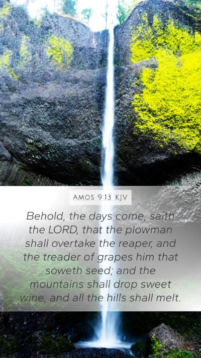 Amos 9:13 KJV Bible Verse Image
