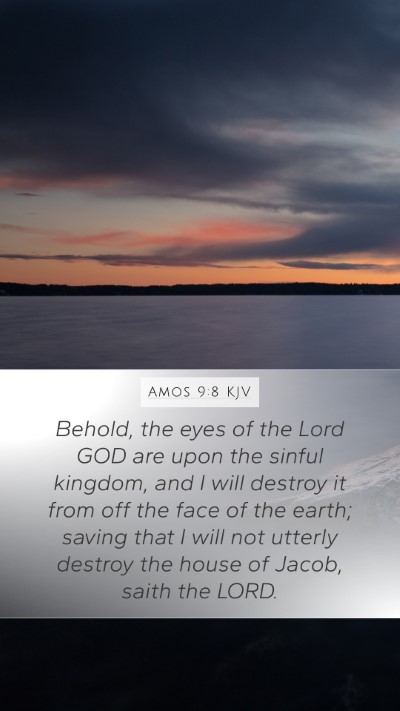 Amos 9:8 KJV Bible Verse Image
