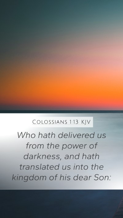 Colossians 1:13 KJV Bible Verse Image