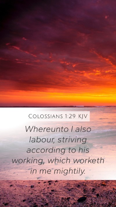 Colossians 1:29 KJV Bible Verse Image