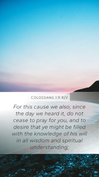 Colossians 1:9 KJV Bible Verse Image