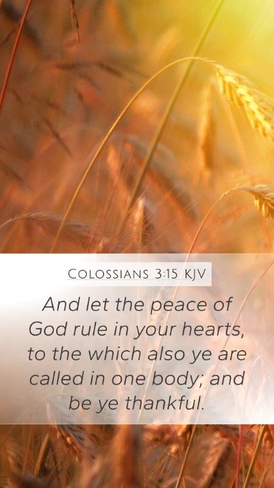 Colossians 3:15 KJV Bible Verse Image