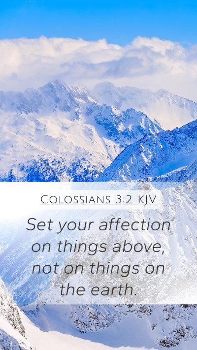 Colossians 3:2 KJV Bible Verse Image