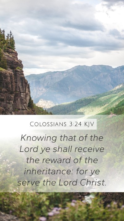 Colossians 3:24 KJV Bible Verse Image