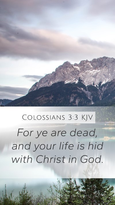 Colossians 3:3 KJV Bible Verse Image