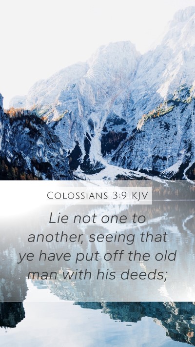 Colossians 3:9 KJV Bible Verse Image