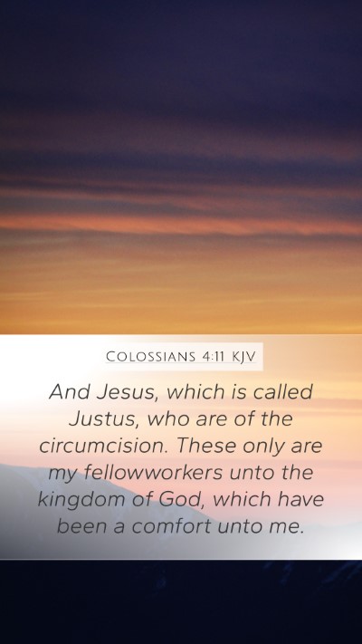 Colossians 4:11 KJV Bible Verse Image