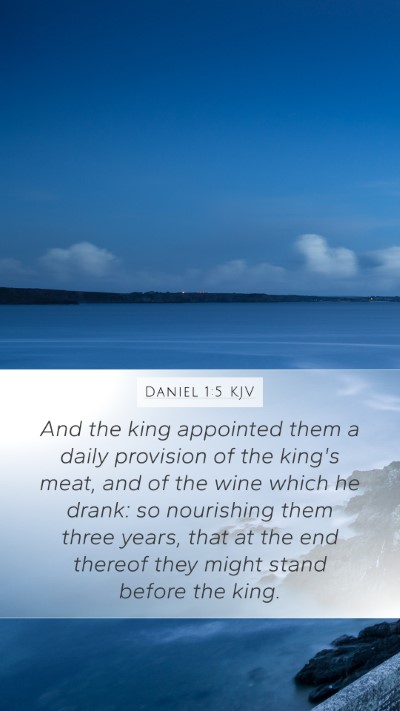 Daniel 1:5 KJV Bible Verse Image