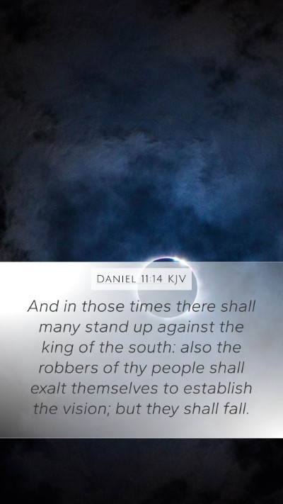Daniel 11:14 KJV Bible Verse Image
