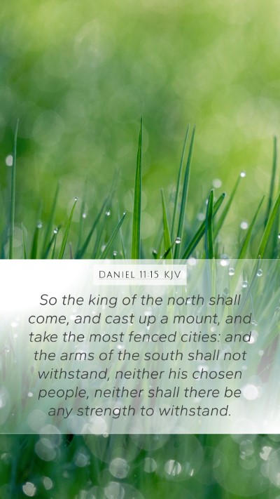 Daniel 11:15 KJV Mobile Phone Wallpaper - So the king of the north shall come, and cast up - Mobile Bible Verse Wallpaper