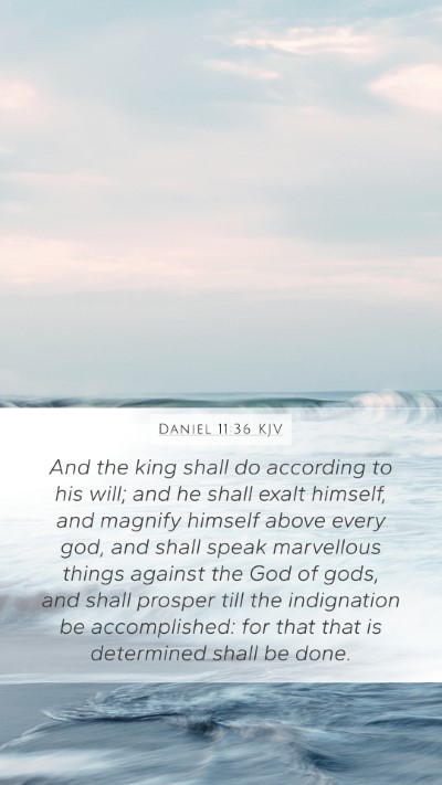 Daniel 11:36 KJV Bible Verse Image