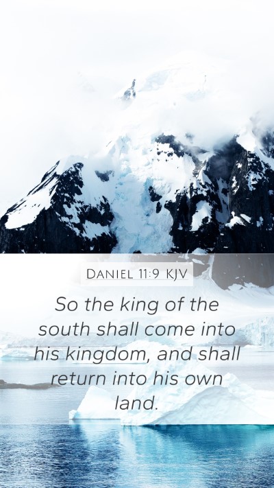 Daniel 11:9 KJV Bible Verse Image