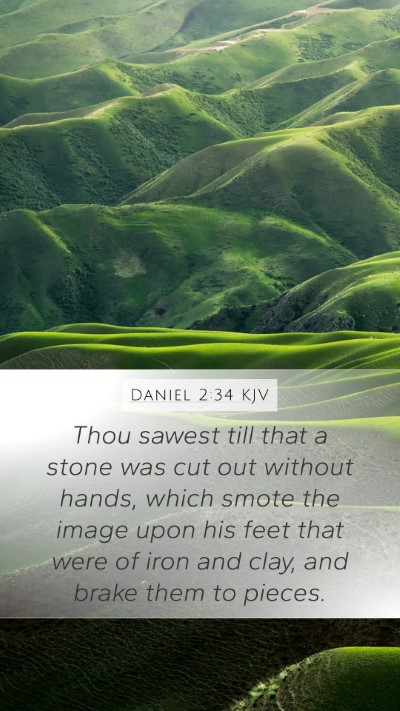 Daniel 2:34 KJV Bible Verse Image