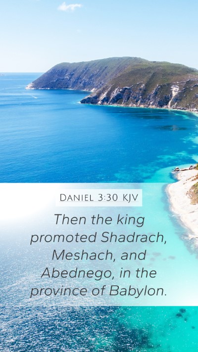 Daniel 3:30 KJV Bible Verse Image