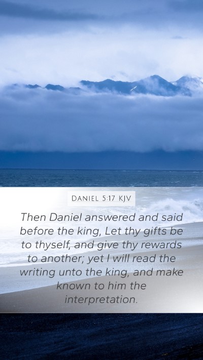 Daniel 5:17 KJV Bible Verse Image
