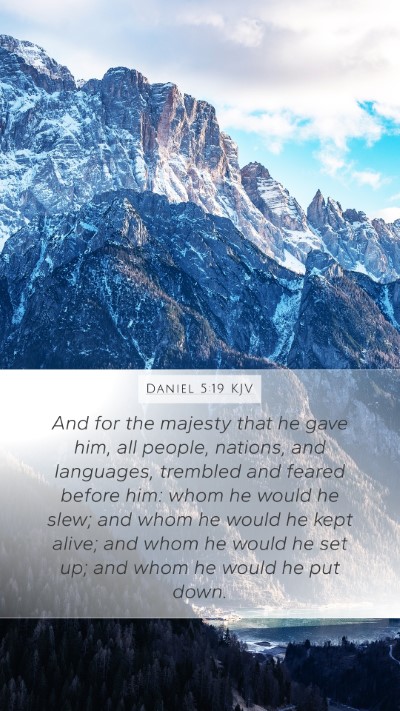 Daniel 5:19 KJV Bible Verse Image