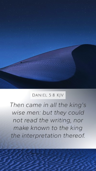 Daniel 5:8 KJV Bible Verse Image