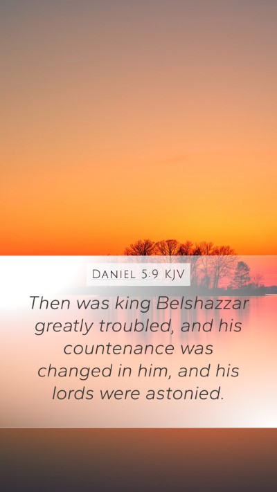 Daniel 5:9 KJV Bible Verse Image