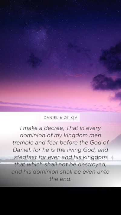 Daniel 6:26 KJV Bible Verse Image