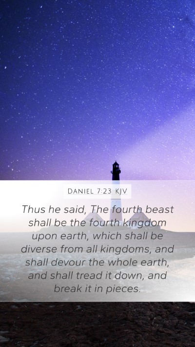 Daniel 7:23 KJV Bible Verse Image