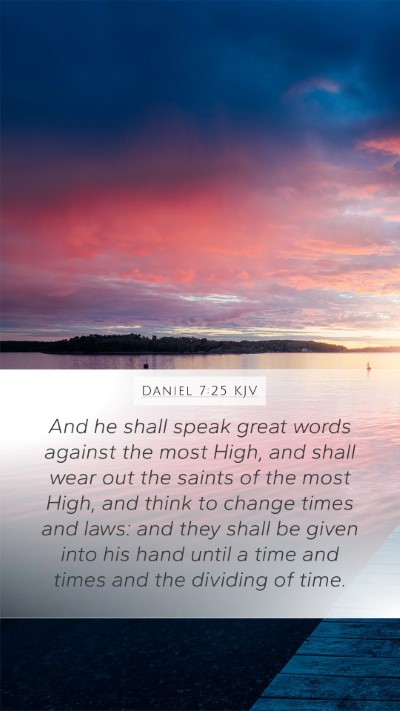 Daniel 7:25 KJV Bible Verse Image
