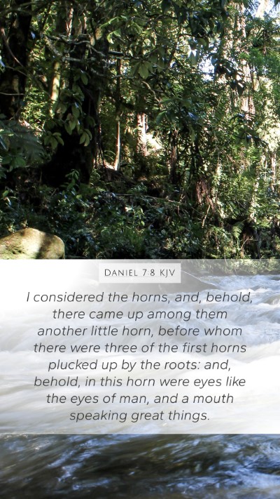 Daniel 7:8 KJV Bible Verse Image