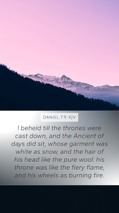 Daniel 7:9 KJV Bible Verse Image