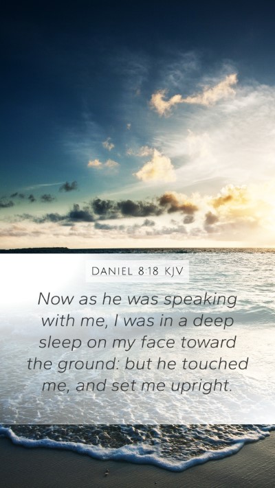 Daniel 8:18 KJV Bible Verse Image