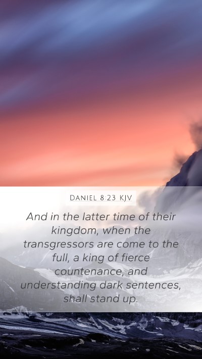 Daniel 8:23 KJV Bible Verse Image