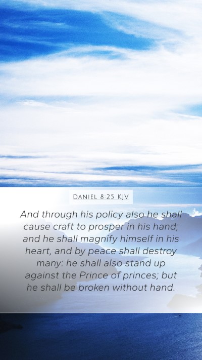 Daniel 8:25 KJV Bible Verse Image