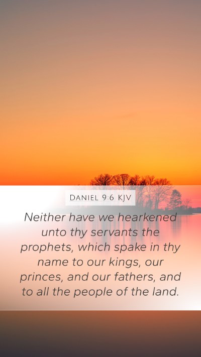 Daniel 9:6 KJV Bible Verse Image