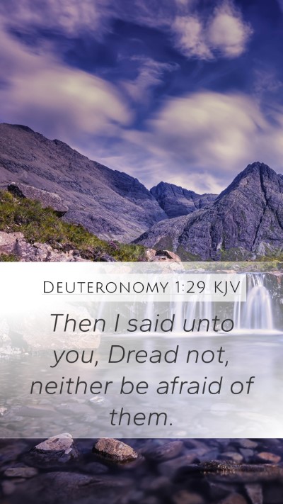 Deuteronomy 1:29 KJV Mobile Phone Wallpaper - Then I said unto you, Dread not, neither be - Mobile Bible Verse Wallpaper
