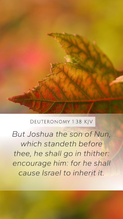 Deuteronomy 1:38 KJV Bible Verse Image