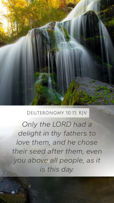 Deuteronomy 10:15 KJV Bible Verse Image