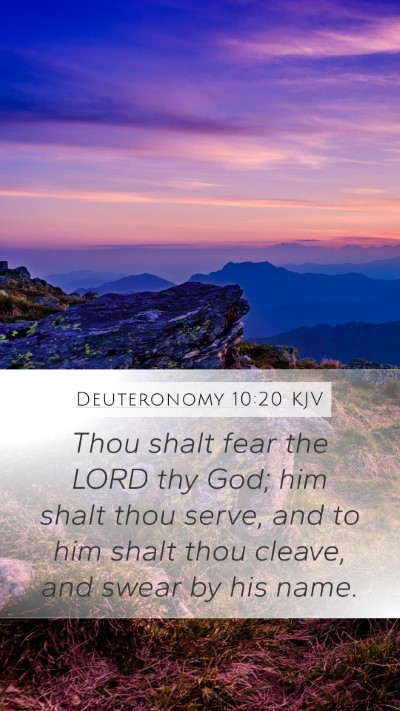 Deuteronomy 10:20 KJV Bible Verse Image