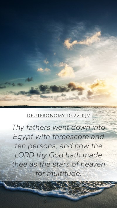 Deuteronomy 10:22 KJV Bible Verse Image