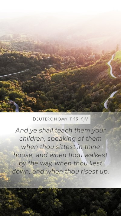 Deuteronomy 11:19 KJV Bible Verse Image