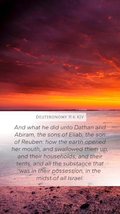 Deuteronomy 11:6 KJV Bible Verse Image