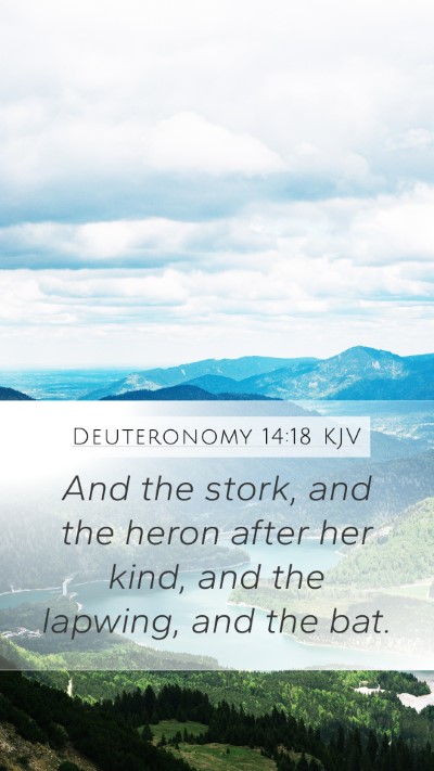 Deuteronomy 14:18 KJV Mobile Phone Wallpaper - And the stork, and the heron after her kind, and - Mobile Bible Verse Wallpaper