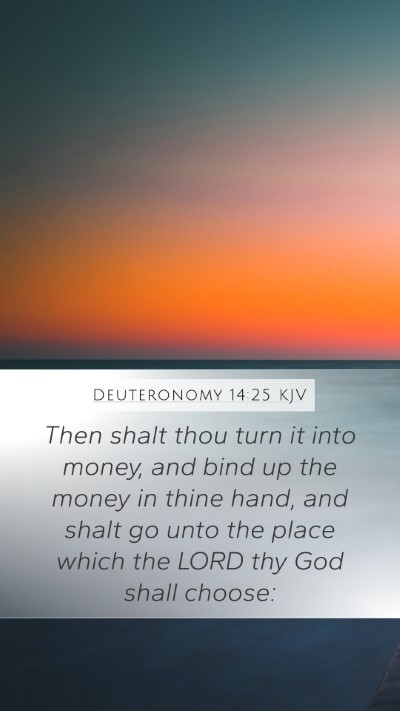 Deuteronomy 14:25 KJV Bible Verse Image