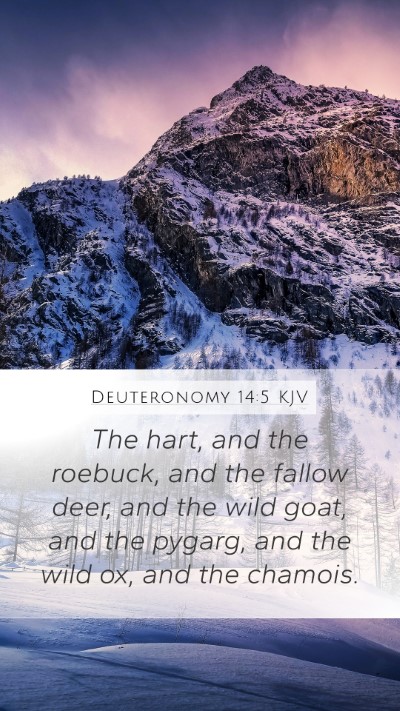 Deuteronomy 14:5 KJV Bible Verse Image