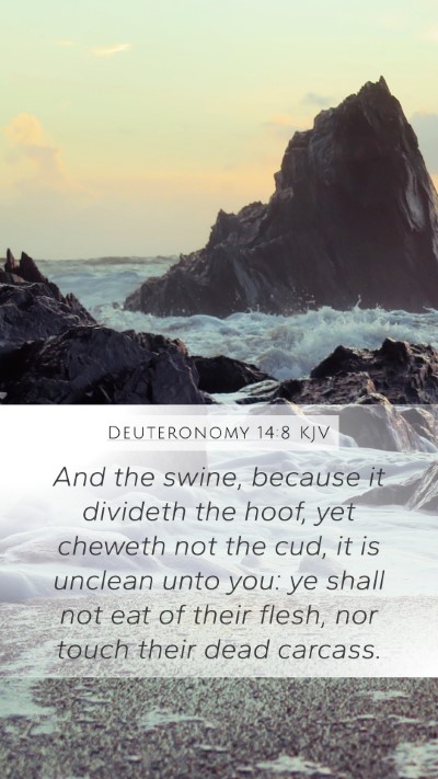 Deuteronomy 14:8 KJV Bible Verse Image