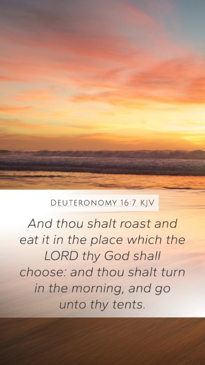 Deuteronomy 16:7 KJV Bible Verse Image
