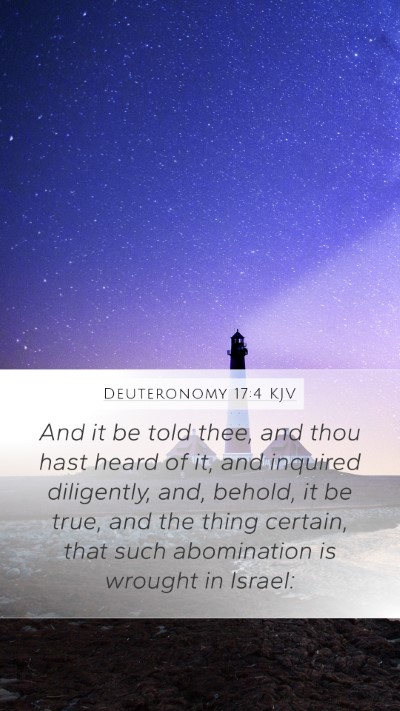 Deuteronomy 17:4 KJV Mobile Phone Wallpaper - And it be told thee, and thou hast heard of it, - Mobile Bible Verse Wallpaper