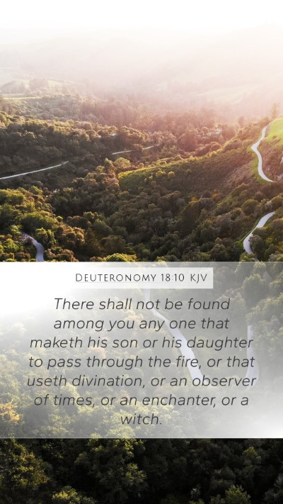 Deuteronomy 18:10 KJV Bible Verse Image
