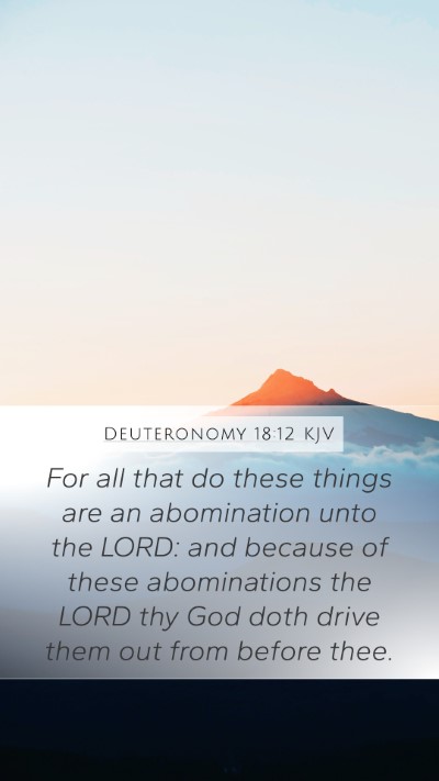 Deuteronomy 18:12 KJV Bible Verse Image