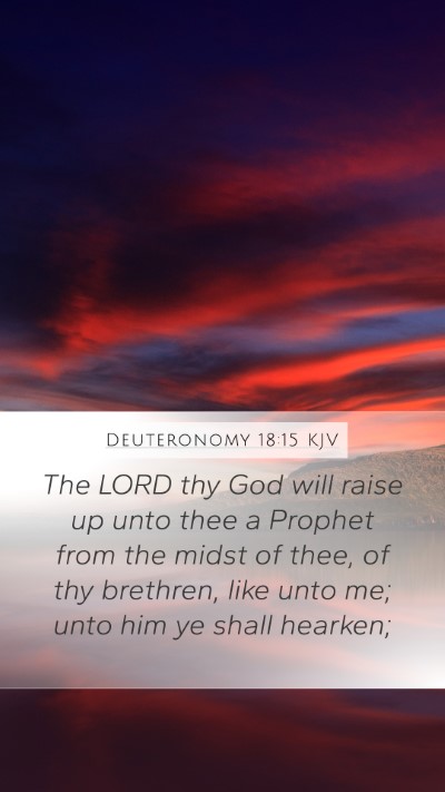 Deuteronomy 18:15 KJV Bible Verse Image