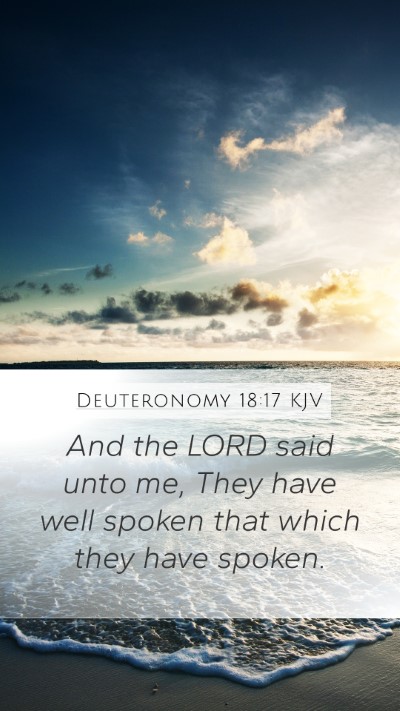 Deuteronomy 18:17 KJV Bible Verse Image
