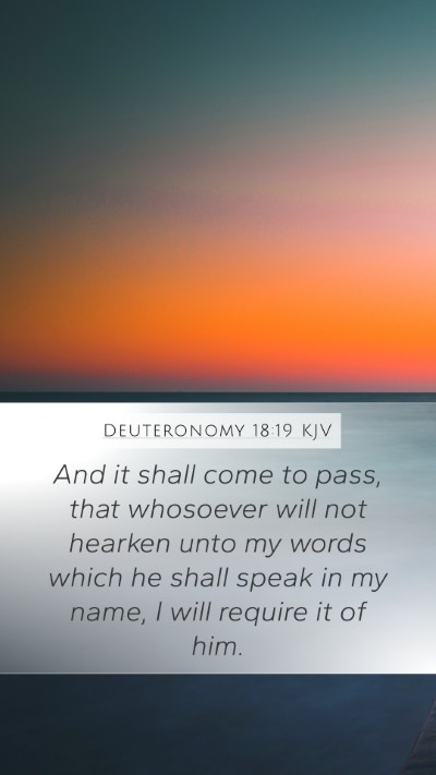 Deuteronomy 18:19 KJV Bible Verse Image