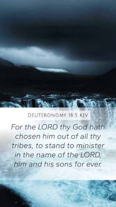 Deuteronomy 18:5 KJV Bible Verse Image